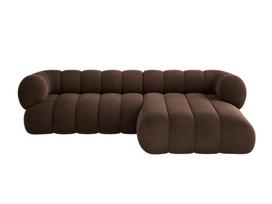 Kampinė sofa Cosmopolitan Design Koge Vogue 6, šokolado sp., dešininė, 165 x 270 cm x 70 cm