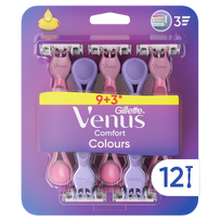 Skustuvas, vienkartinis Gillette Venus Comfort Colours, 12 vnt