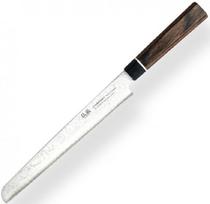 Virtuvinis peilis Suncraft BD-06 iš Damasko plieno, dantytu ašmenimis, duonai, 22 cm