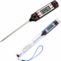 Skaitmeninis maisto termometras su 15 cm zondu, kepimo ir mėsos temperatūros matuoklis, skaitmeninis kepimo termometras, virtuvinis maisto termometras