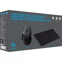 LOGITECH G502 X + G240 Pelės ir Kilimėlio Komplektas | Black