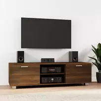 TV staliukas Televizoriaus spintelė, ruda ąžuolo, 140x40,5x35cm, mediena