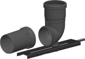 Jeremias Trumpa alkūnė 80mm su atrama ir sriegiuotu šautuvu JEREMIAS 130-PP1234080