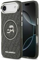 Dėklas Karl Lagerfeld IML Glitter Karl & Choupette Heads Logo MagSafe skirtas Apple iPhone Air juodos spalvos