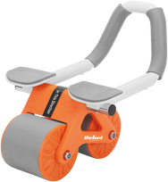 Pilvo treniruoklis su timerem, AB roller Wheel AB-3 , spalva szaro-oranžinė , REBEL ACTIVE