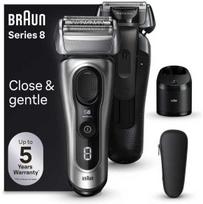 Braun Series 8 8567cc Skustuvas Apkarpymo mašinėlė Juoda, Sidabras