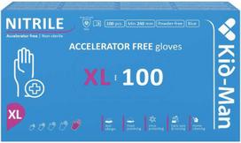 Nitrilinės pirštinės Kid-Man Accelarator-free N100, dydis XL