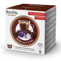 Dolce Vita Mokaccino — kakavos-kavos kapsulės 72 vnt. (tinka Dolce Gusto* sistemai)