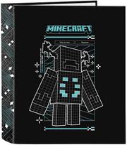 Safta Minecraft Screen A4 cardboard 4 rings binder