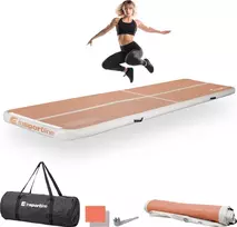 Pripučiamas mankštos kilimėlis inSPORTline Airstunt 400 x 100 x 10 cm Mocha Mousse