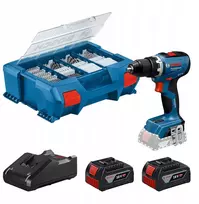 Belaidis gręžtuvas-suktuvas Bosch GSR 18V-65, 18 V, komplektas su 2x 4,0 Ah akumuliatoriais ir L-Boxx dėže