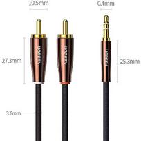 Ugreen 2x RCA (Cinch) jack 3.5mm, 2m czarny 80847
