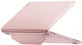 Dėklas UNIQ Lyden Versa, skirtas MacBook Neo, rožinės spalvos