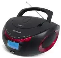 Grotuvas Luvianta Orava RCD-813 R Przenośny CD/USB odtwarzacz su radiem i Bluetooth, raudona-juoda