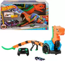 Hot Wheels nuotoliniu būdu valdoma transporto priemonė trasa su gyvate Slither n' Strike + automobiliukas 1:64