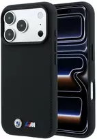Dėklas BMW M Quadrille Kevlar Metal Logo MagSafe Case for iPhone 17 Pro / 18 Pro - Juodas
