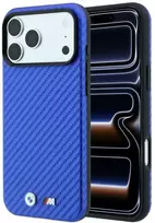 BMW M Carbon Metal Logo MagSafe dėklas, skirtas iPhone 17 Pro Max / 18 Pro Max - Mėlyna