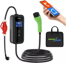 Įkroviklis EV / PHEV GreenBlue, nešiojamas, 2 tipo, laido ilgis 680 cm, IP65, 11 kW, 220–380 V AC 50/60 Hz, 16 A, 3 fazės, GB1100