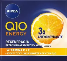 Nivea Q10 energinis naktinis kremas nuo raukšlių – 3 antioksidantai, 50 ml