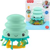 Mattel Zabawka sensoryczna grzechotka kūdikiams Meduza su silikonową sprężynką