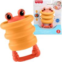 Mattel Sensorinis žaislas barškutis kūdikiams Krabas su silikonine spyruokle