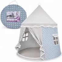 Jokomisiada Pilkas Star-Patterned Children’s Play Tent, House, Castle with Storage Bag ZA6149
