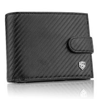 Vyriška odinė piniginė Stevens 325A Carbon, juoda