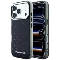 Karl Lagerfeld IML Rhinestones Allover dėklas iPhone 17 Pro Max / 18 Pro Max, juodas