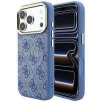 Guess Embossed 4G Classic MagSafe dėklas iPhone 17 Pro Max / 18 Pro Max, mėlynas