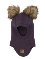 Mikk-line - Wool Fullface W. Pom Pom - Balaklava - Violetinė