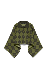 Vero Moda - Vmdion Poloneck Ls Cape - Pončas - Žalia