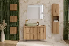 Vonios baldų komplektas Noce SET-NOCE B OAK S, 90 cm