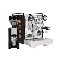 Rocket Espresso Appartamento 2.0 Black/Copper pusiau automatinis kavos aparatas ir Eureka Mignon Arto 65 Single Dose elektrinė kavamalė