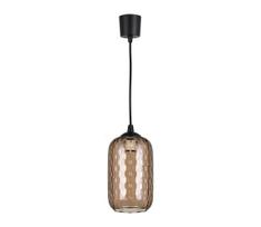 BRILAGI - LED liustra ant laido R GLASS 1xE27/60W/230V skersmuo 14 cm juoda/dūminė ruda