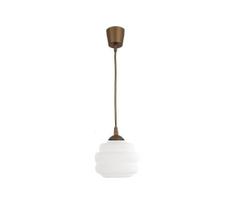 BRILAGI - LED pakabinamas šviestuvas su laidu RETRO GLASS, 1xE27/60W/230V, skersmuo 20 cm, rudas/baltas