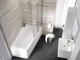 Asimetrinė vonia Ravak 10°, 160x95, dešininė