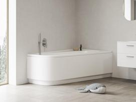 Asimetrinė vonia Ravak Chrome, 170x105, dešininė