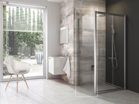 Stacionari sienelė Ravak Blix, BLPS-80, satinas+stiklas Transparent
