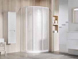 Pusapvalė dušo kabina Ravak Supernova, SKCP4-80 195, balta+plastikas Pearl