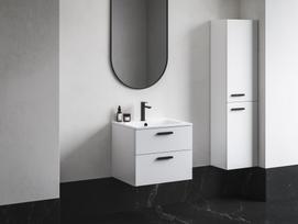 Aukšta spintelė Ravak SB Chrome II 390, R balta, rankena 152 mm, juoda