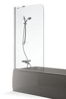 Stacionari vonios sienelė Brasta Glass Mija, 80x150 cm, skaidrus stiklas, chromas