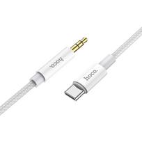 AUX Cable 3.5mm to USB C Hoco 1m UPA19 silver