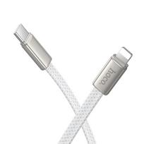 Flat USB-C to Lightning Cable, Hoco, PD 30W, 1 m, X125, white