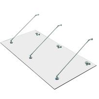 Skaidrus stogelis virš durų Homcom 200x90x1,2cm., sidabrinės spalvos