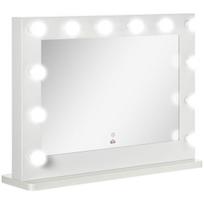 Kosmetinis veidrodis su LED apšvietimu Homcom 80x60x20cm., baltos spalvos