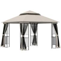 Lauko pavėsinė Outsunny 299x299x274cm., smėlio/juodos spalvos