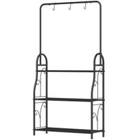 Gėlių stovas Outsunny 75x25x137cm., juodos spalvos
