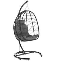 Pakabinamas supamasis krėslas Outsunny 102x102x195cm., juodos spalvos