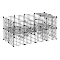 Mažų gyvūnų aptvaras PawHut 146x73x73cm., juodos spalvos