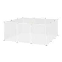 Gyvūnų aptvaras PawHut 105x105x45cm., baltos spalvos